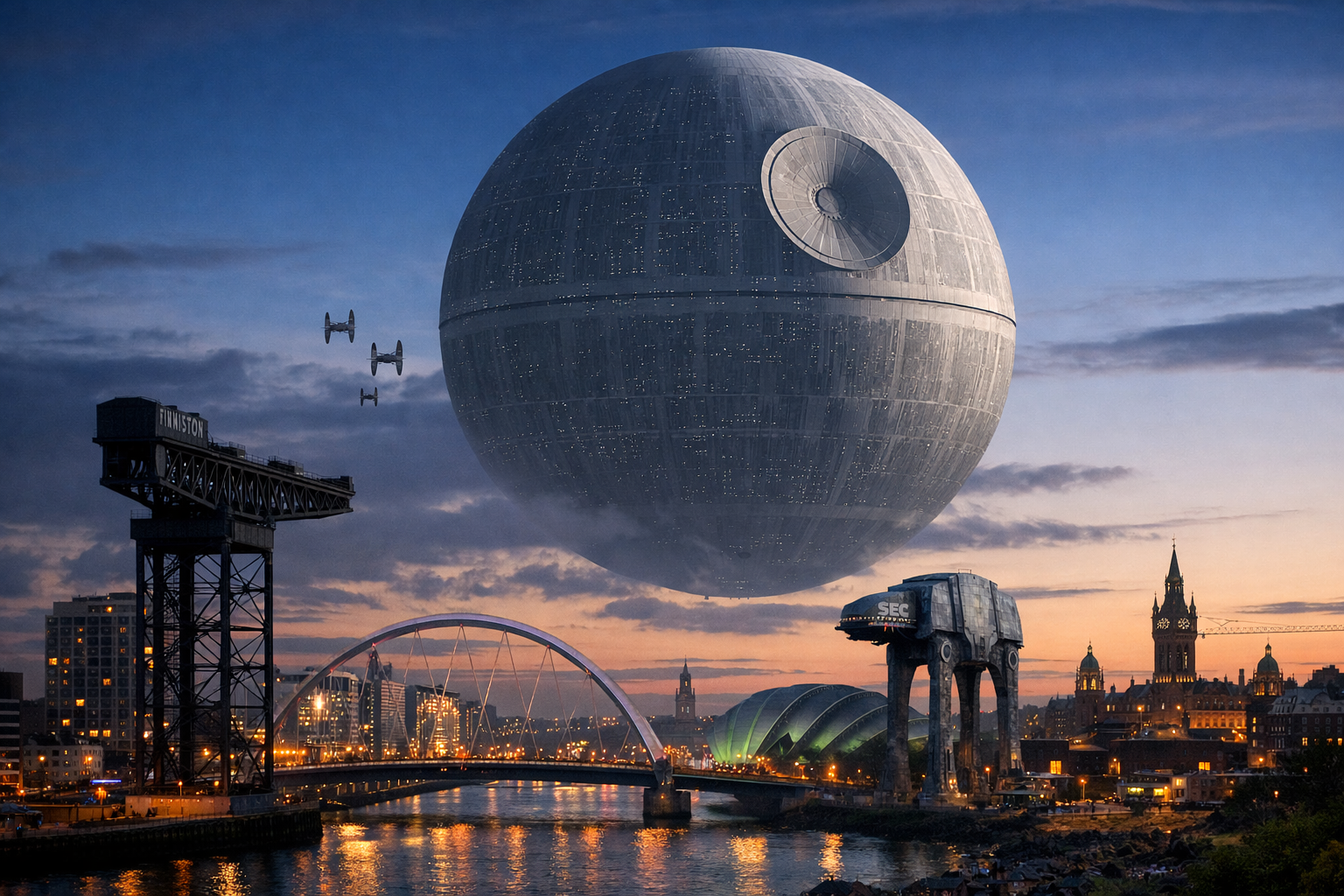 AT-AT walkers in a Scottish Highland glen – AI generated image
